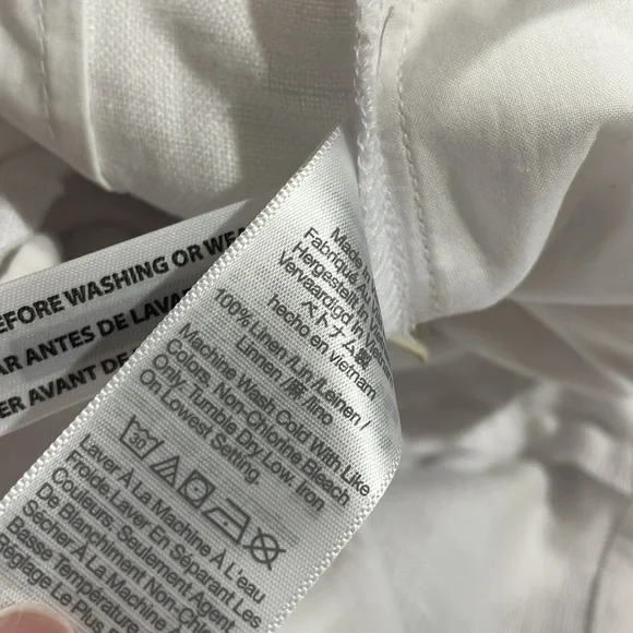 NWT Madewell White The Harlow Wide-Leg Pant in 100% Linen - Picture 10 of 11